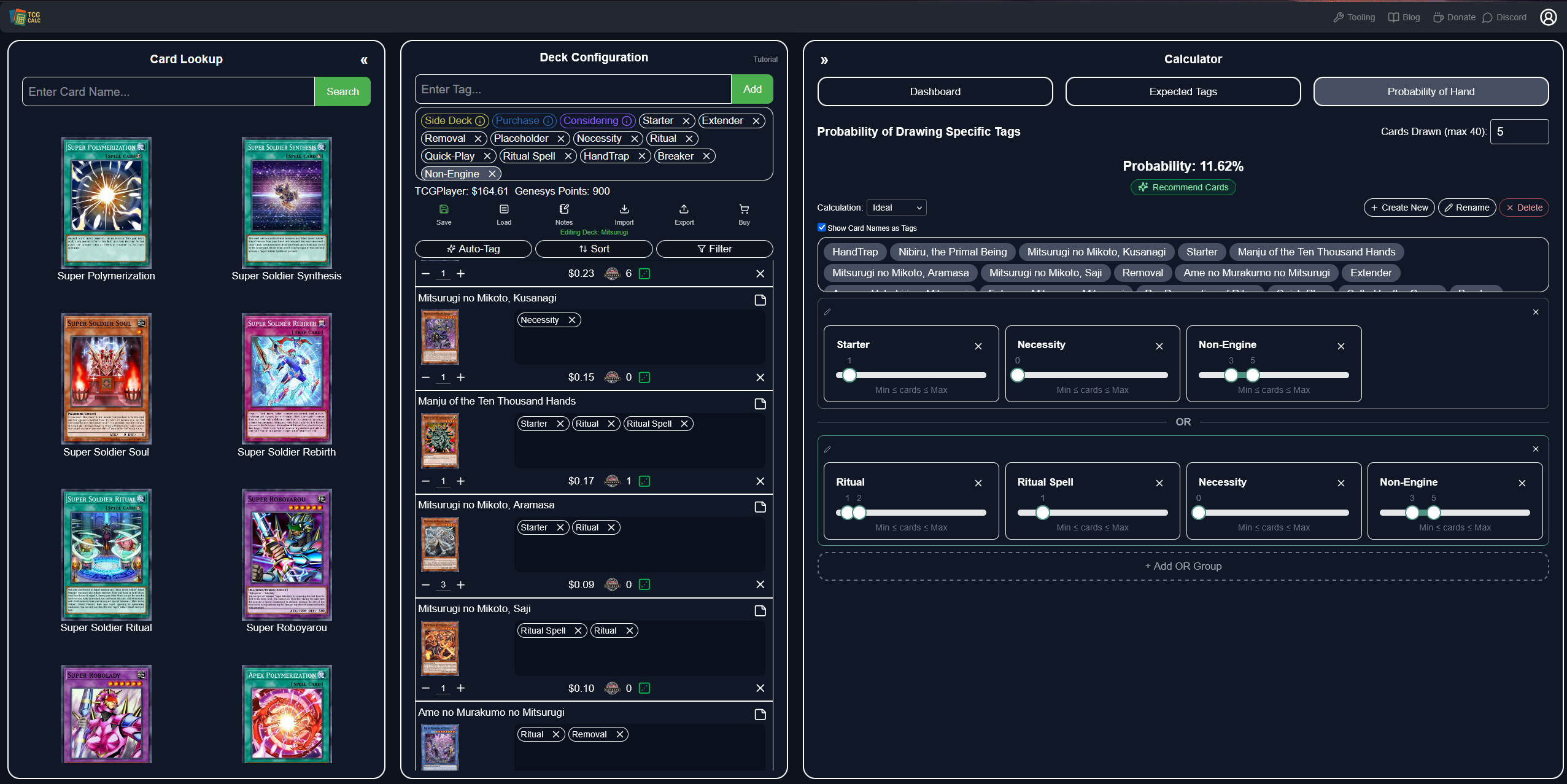 TCG Calc Yu-Gi-Oh! Probability Calculator & Deck Builder TCG Calc Yu-Gi-Oh! Probability Calculator & Deck Builder
